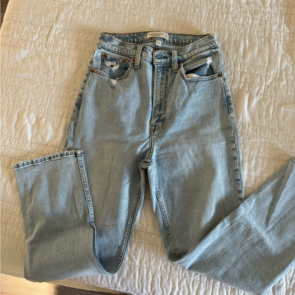 Abercrombie & Fitch Ankle Straight Ultra High Rise - Curve Love